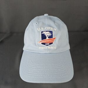 2019 US Open Pebble Beach Golf Hat Cap USGA Member Light Blue Strapback